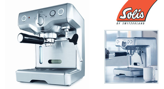 Binnenkort bij Koffiewarenhuis.nl, de Solis type 110 design espressomachine
