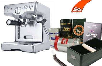 Nu tijdelijk Koffiepakket of waterkoker t.w.v. €58,- cadeu bij aankoop van een Solis Type 110!